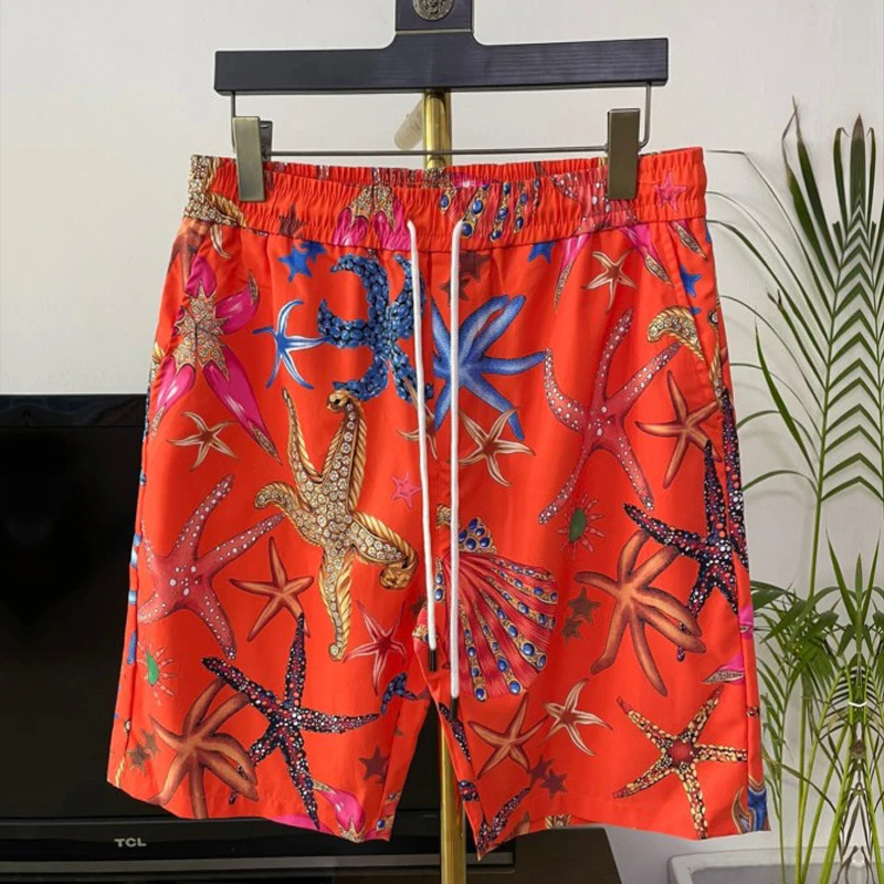 

Шорты мужские с принтом морской звезды, уличная одежда, модные быстросохнущие дышащие спортивные, в стиле хип-хоп, летние