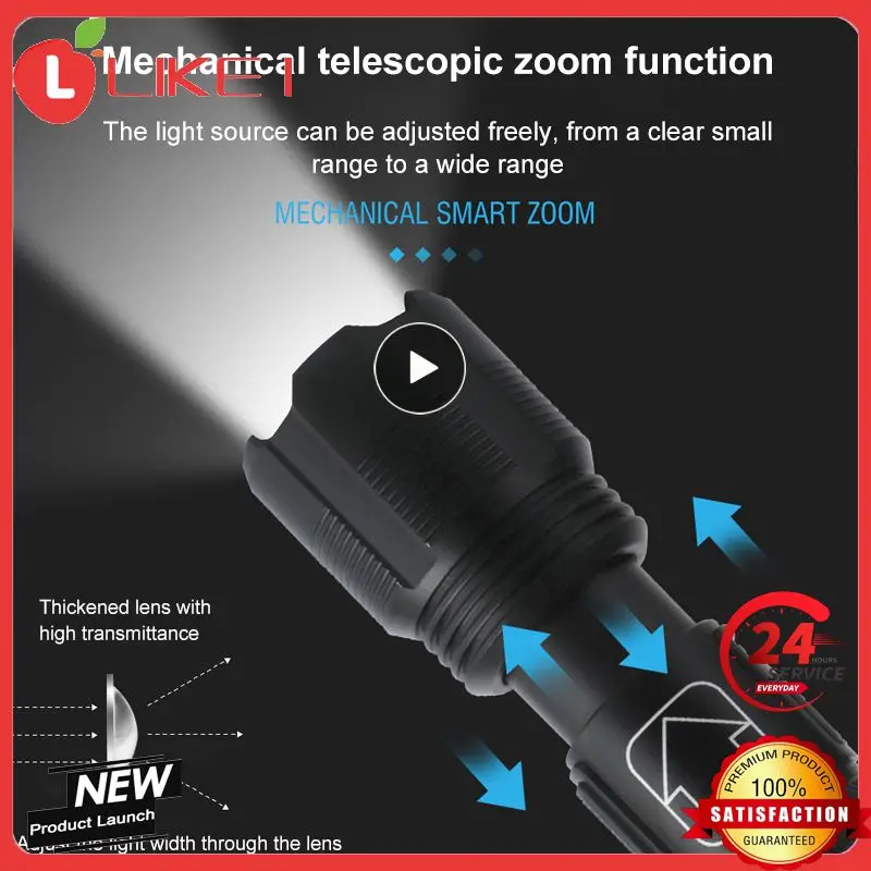 

XHP50 Super Bright Flashlight USB Rechargeable Outdoor Led Flashlights 5 Modes Torch Waterproof Power Display Camping Emergency