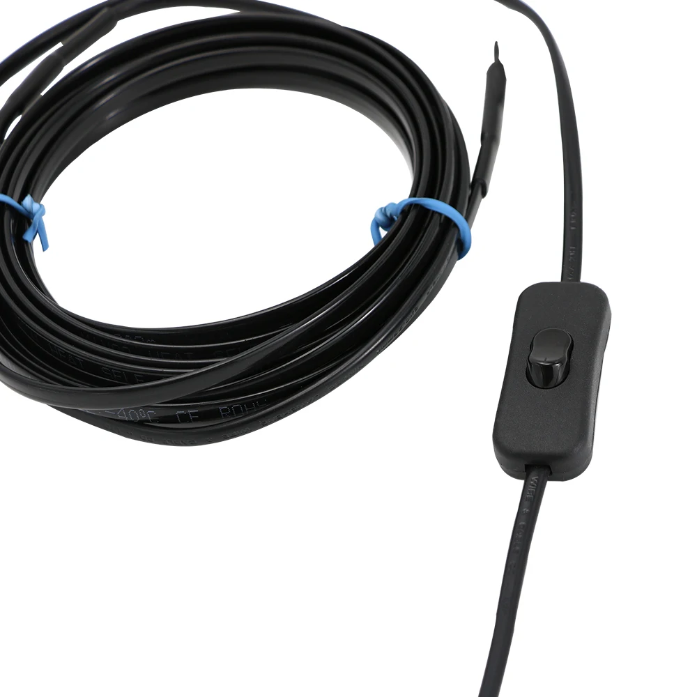 Minco Heat DBRK EU Вилка с Переключателем Питания Саморегулирующийся Тепловой Кабель для Защиты от Замерзания Водопроводных Труб 1~10м Теплый Провод Вкл.