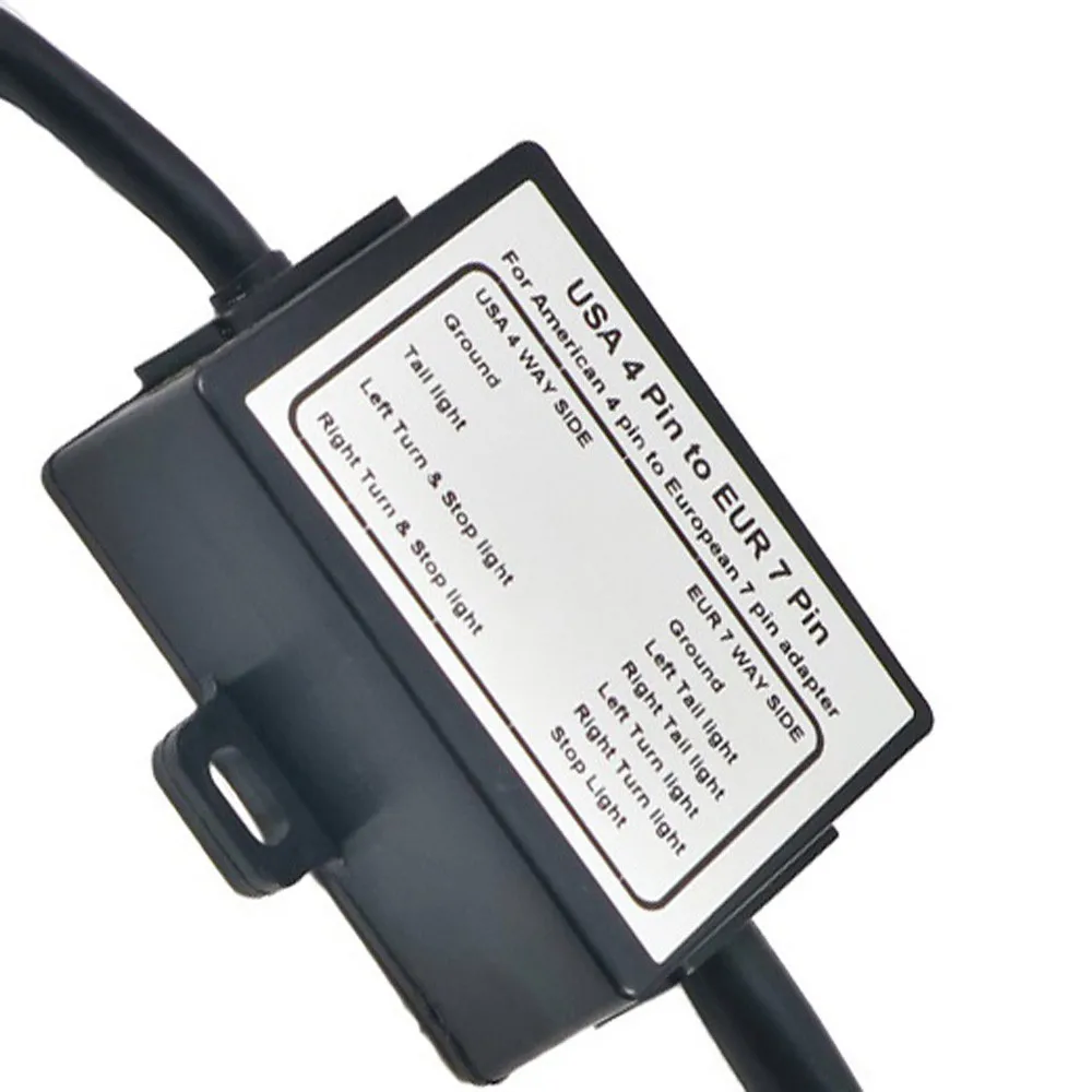 Американский 4-контактный к европейской 7-контактный адаптер прицепа свинцовый