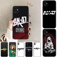 ak47 gun phone cases for iphone 13 pro max case 12 11 pro max 8 plus 7plus 6s xr x xs 6 mini se mobile cell