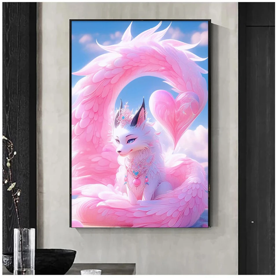 Алмазная мозаика с мультяшным милым розовым драконом и для малышей вышивка