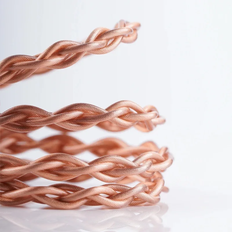 Фото Кабель NICEHCK Fall IEM Upgrade Cable 18.6 AWG, двухслойный коаксиальный, из ультрачистой монокристаллической меди, с позолоченным разъемом OFC 4.4 мм, 2-контактный №3