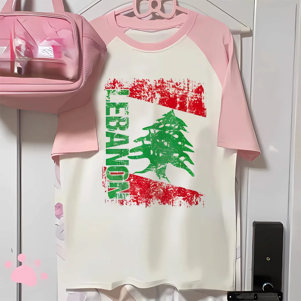 Ливан Топ Футболки женские классические гранж Y2k психоделические harajuku