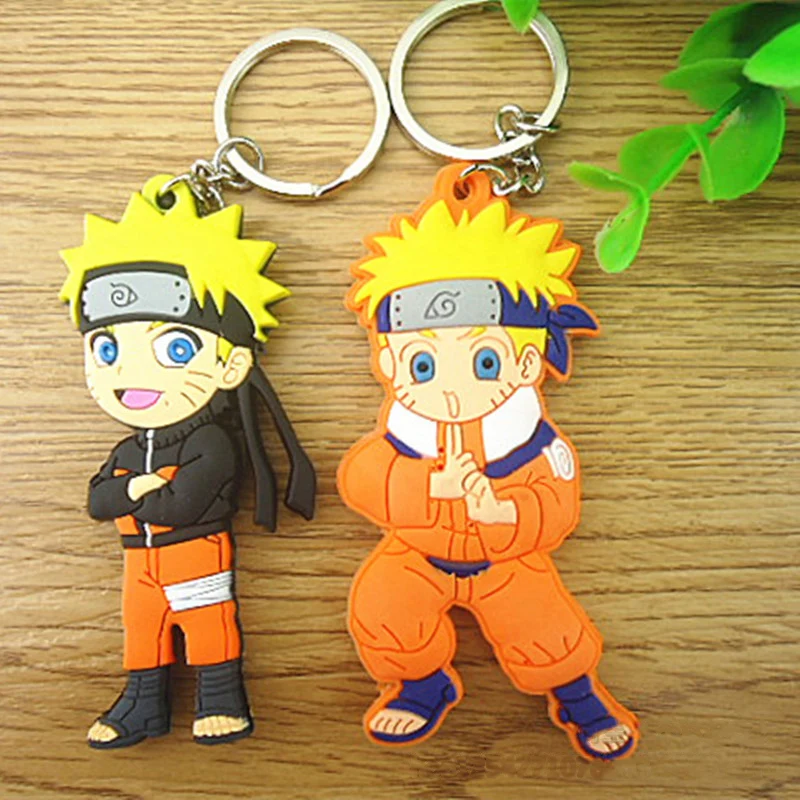 

Japanese Anime Cartoon Figure はたけかかし Keychain Soft Rubber Car Decor Key Holder Men Women Backpack Phone Keyring Pendant