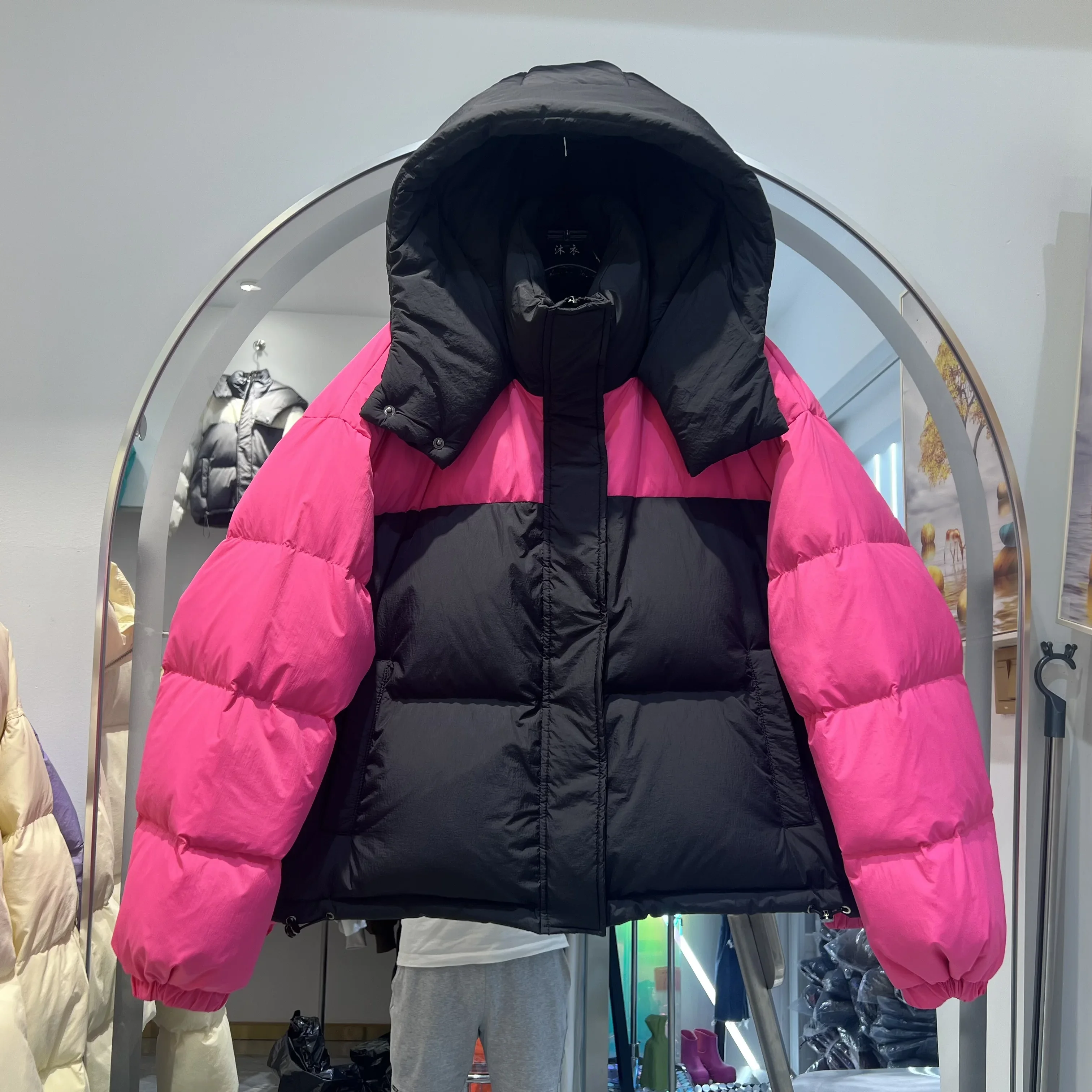 Женский пуховик с капюшоном повседневная Толстая куртка на белом утином пуху