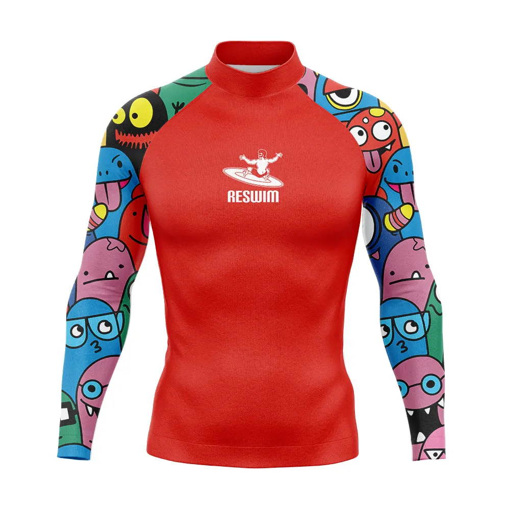 Мужской купальник с длинным рукавом для серфинга