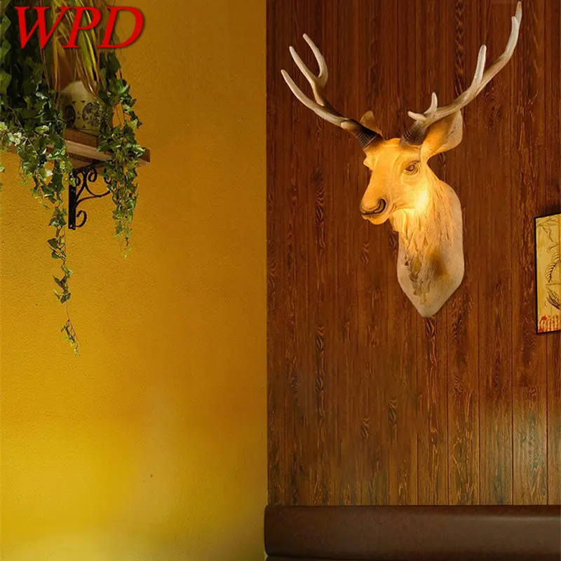 

WPD Nordic Wall Sconce Lamps Inside Retro Animal Creative Bedside Lighting For Decor Home Living Bedroom Aisle