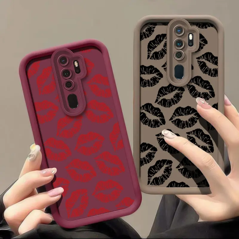 Сексуальные красные губы с принтом в виде поцелуев для OPPO Realme Narzo 60X 30A 20A 50A 50i Prime