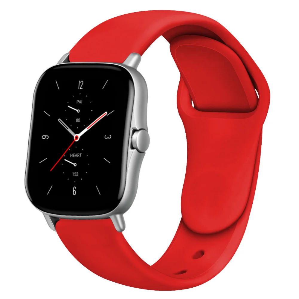 22mm 20mm Silicone Strap For Amazfit GTR/Stratos/Pace/Bip/GTS/2/2e Sports Wristband Samsung Galaxy Watch 3/4/5 Huawei Watch GT 2