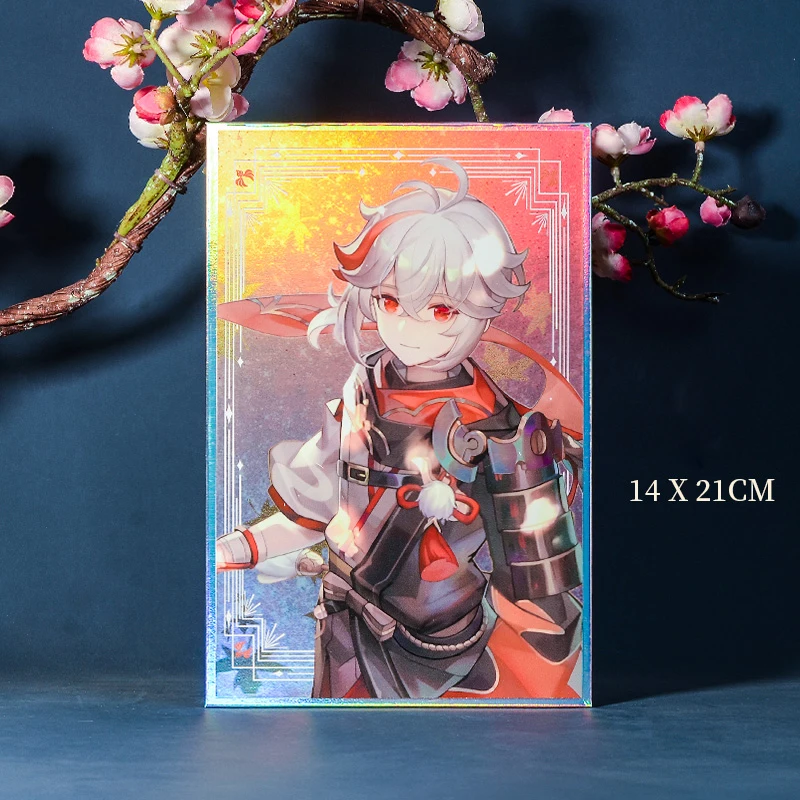 Лазерная бумага Genshin Impact Xiao Kazuha Zhongli Raiden Shogun DIY картины мультфильмы красочные