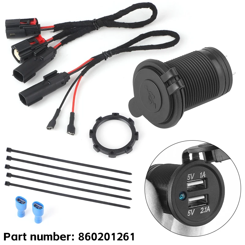 

860201261 860202847 Автомобильная розетка USB, комплект адаптеров жгута проводов для Ski-Doo Lynx REV Gen4 серии, автозапчасть