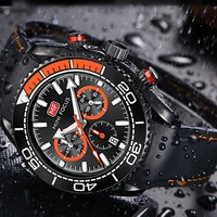 2022 new men business quartz watch top leather waterproof casual wristwatch mens three eye multi function chronograph aaa clock
