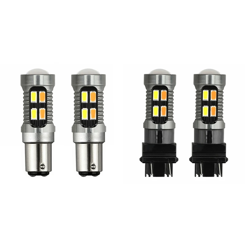 

2X светильник двухцветная лампа 5630 20SMD Canbus, автомобильный тормозной фонарь заднего хода, поворотный сигнал, белый и желтый