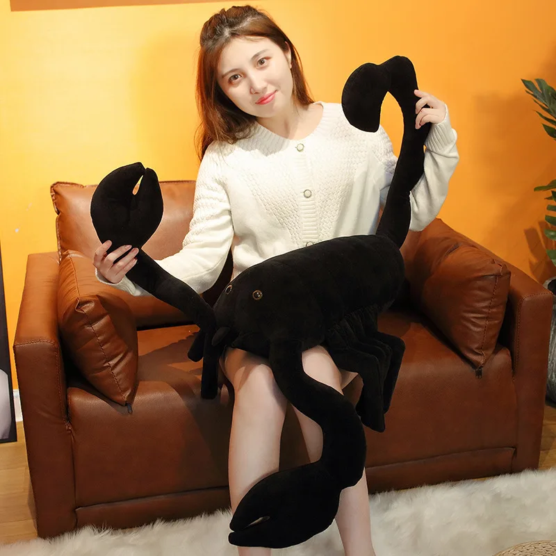 Реалистичные мягкие животные черный паук плюшевая игрушка большой размер