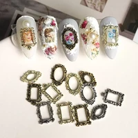 nail art accessories nail frames retro baroque metal frame quality 3d engraved nail stickers art decorations nail decals design