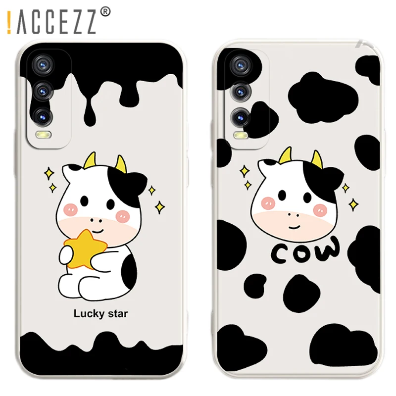 

!ACCEZZ Case for iPhone 13 12 11 pro max X XS XR 7/8 Plus 6 6s Lucky Star Milk Cow Phone Case Cellphone 2022 360 Full Cover