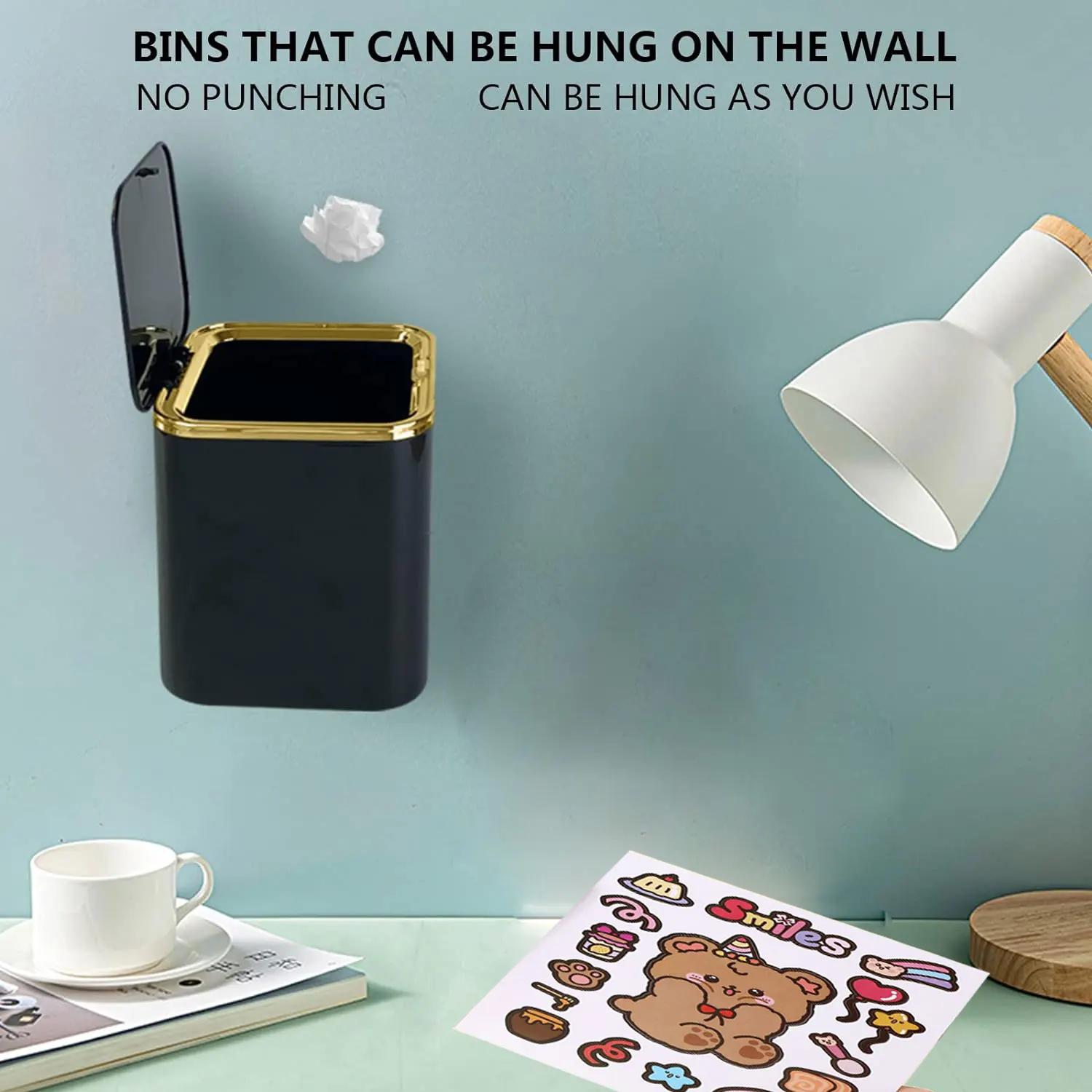 Мини-корзина для мусора с крышкой 2 л