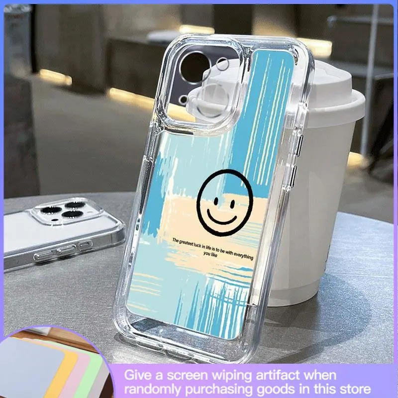 

Luxury Senior Sense Creative Doodle Phone Case Suitable for IPhone14 13 12 11 13Pro 13promax Shockproof Anti-fall Silicone