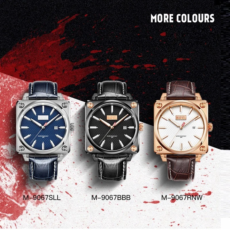 Часы мужские кварцевые из нержавеющей стали прямоугольные светящиеся со