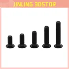 10 шт.лот детали для 3D-принтера M5 низкопрофильные винты M5 * 81012152025 мм черного цвета M5 низкопрофильные винты для гравировального станка