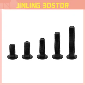 10 шт.лот детали для 3D-принтера M5 низкопрофильные винты M5 * 81012152025 мм черного цвета M5 низкопрофильные винты для гравировального станка