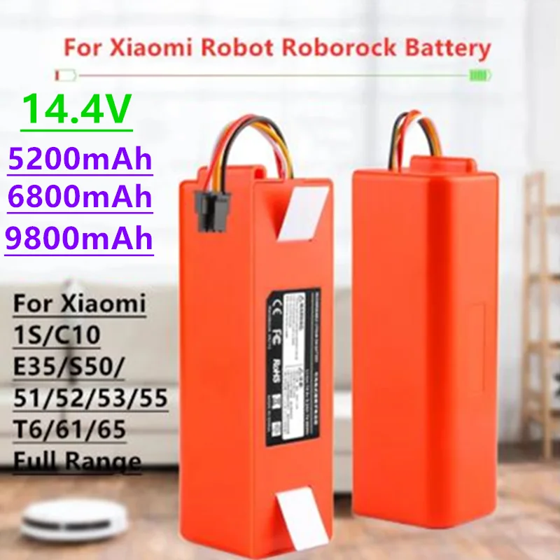 

Robotic Vacuum cleaner Replacement Battery for Xiaomi Robot Roborock S50 S51 S55 Accessory Spare Parts li-ion battery 5200mAh