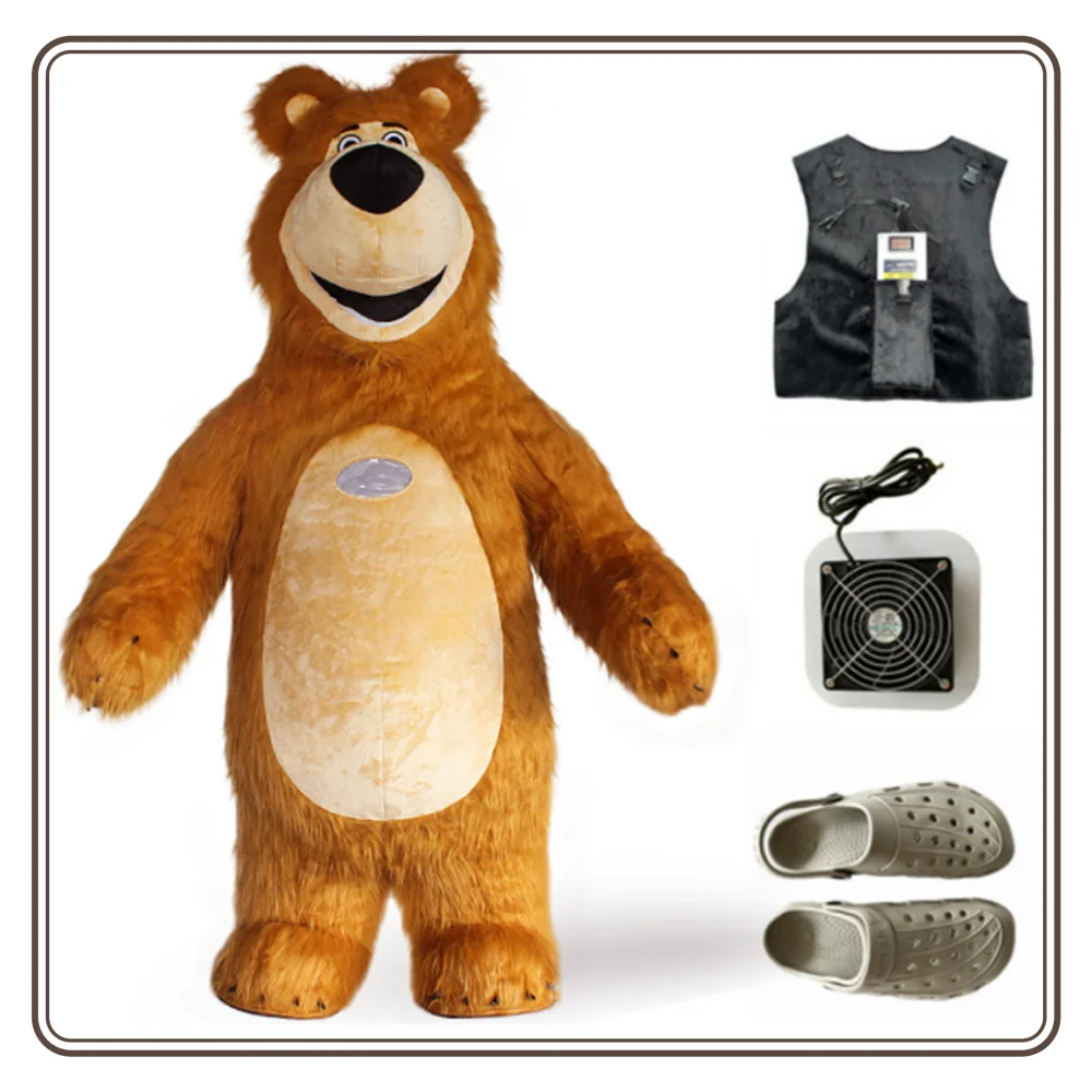 Надувной милый пушистый костюм-талисман для Хэллоуина, Хэллоуина, косплея, вечеринки, талисман для взрослых