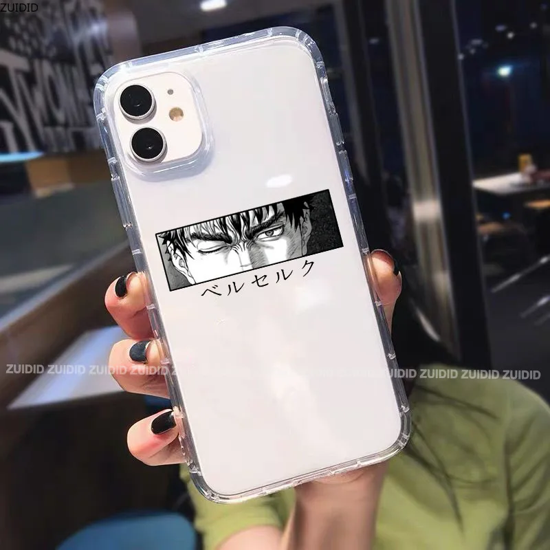 Аниме Чехол Berserk для телефона iPhone 11 12 13 mini pro XS MAX 8 7 6 6S Plus X XR мультяшный меч гэтсу |