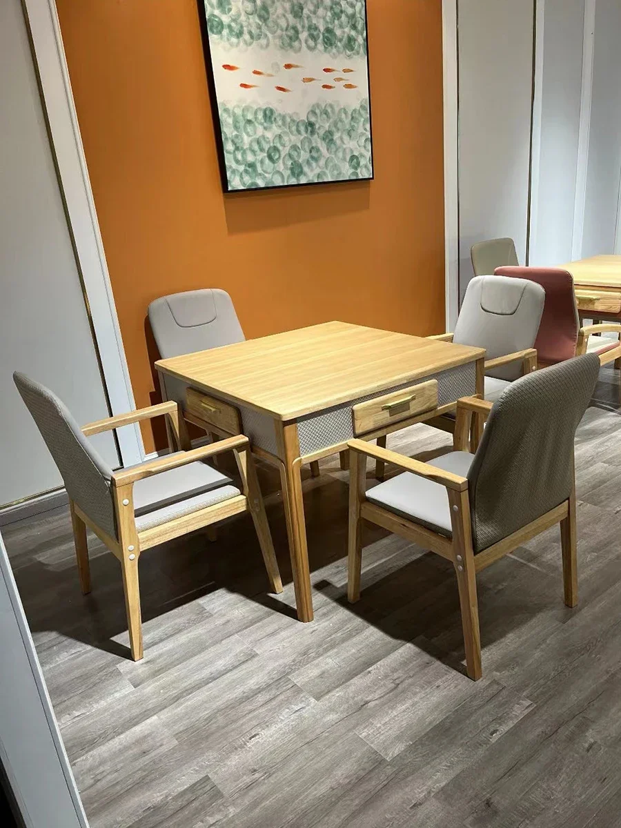 Роскошный деревянный обеденный стол автоматический выдвижной ящик для хранения