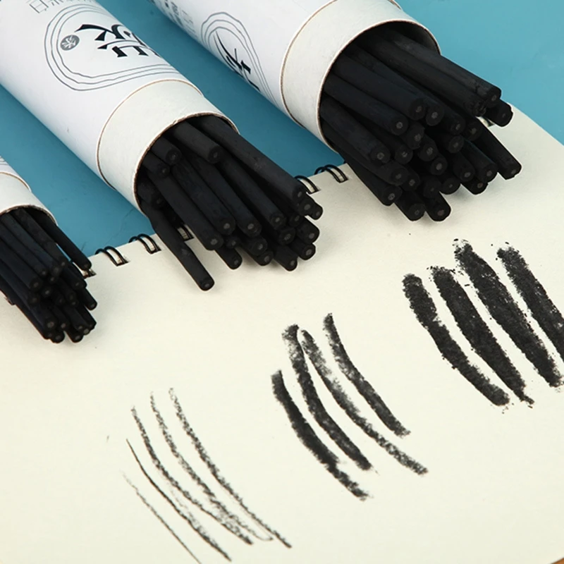 Vine Charcoal Sticks Sketching Pencil Smooth Writing for DIY Painter 25PC