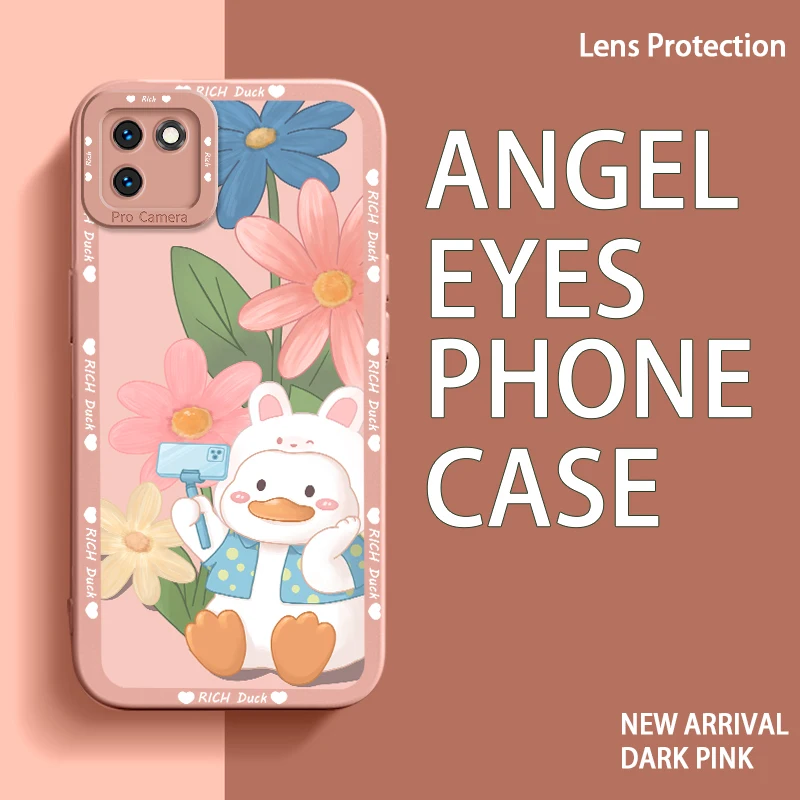 

Angel Eye Phone Case for Realme C11 2020 C12 C15 C17 C25 C25S 7i Narzo 20 30A Aimei Duck Cases Happy Running Duck