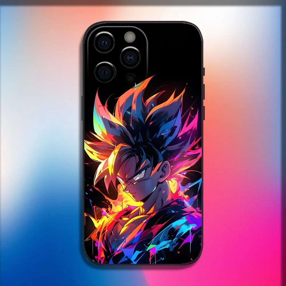 Dragons Balls Gokus Phone Case For iPhone 16 15 14 13 12 11 Pro X XS Max XR Plus Mini Soft Black Cover