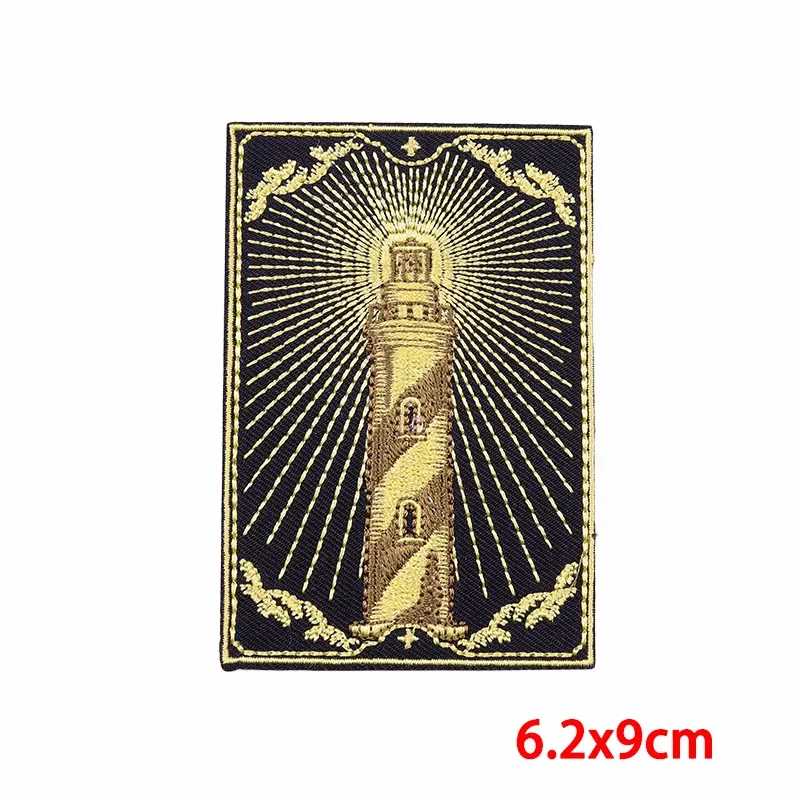 Iron On Patches for Clothes Tarot Clothing Stickers Fabric Sewing Embroidered Patch Thermal Adhesive Applique Fusible Badges