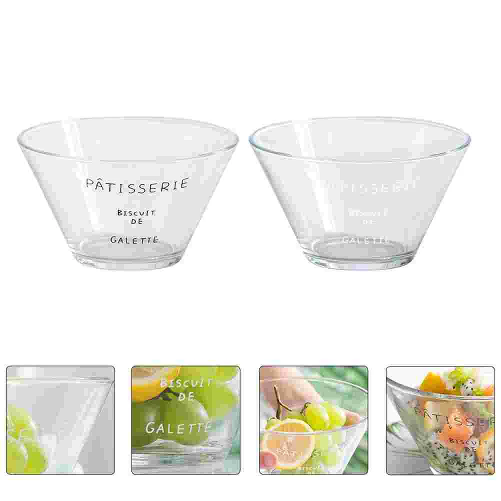 

2 шт. Изысканная Салатница, стеклянная десертная чаша, прозрачные чаши для молочного коктейля с фруктами