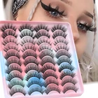 Ресницы 3D из искусственной норки 51020 пар, мягкие пушистые натуральные длинные накладные ресницы, кудрявые ресницы, оптовая продажа, инструмент для макияжа