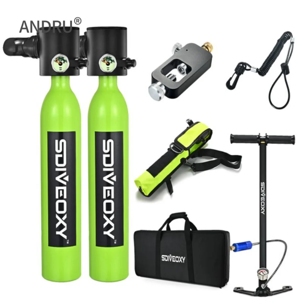 

E Set 0.5L Mini Scuba Tank Dive Diving Equipment Underwater Breath Device Cylinder Oxygen 5-10 Minutes