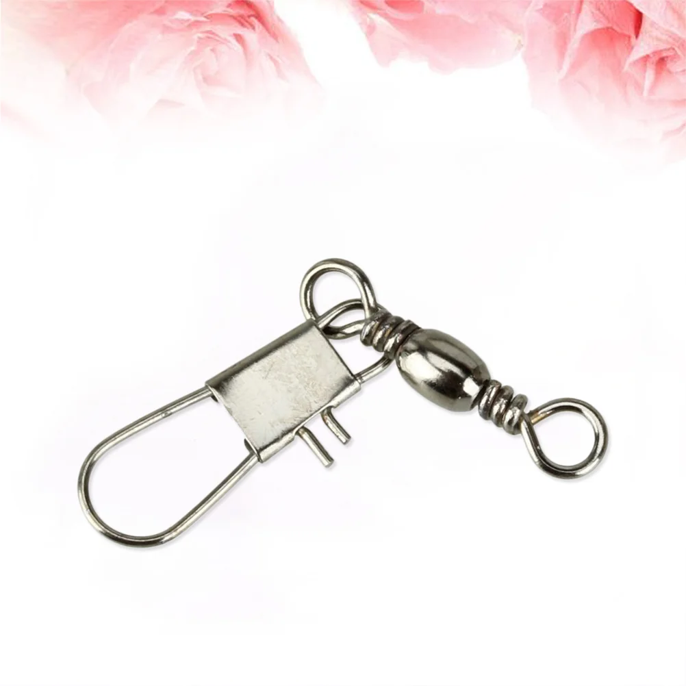 

50 Pcs Swivel Hook Fishing Tackle Jst Connector Fishing Snap Swivel Fishing Swivels Small Component B Type Fishing accessories