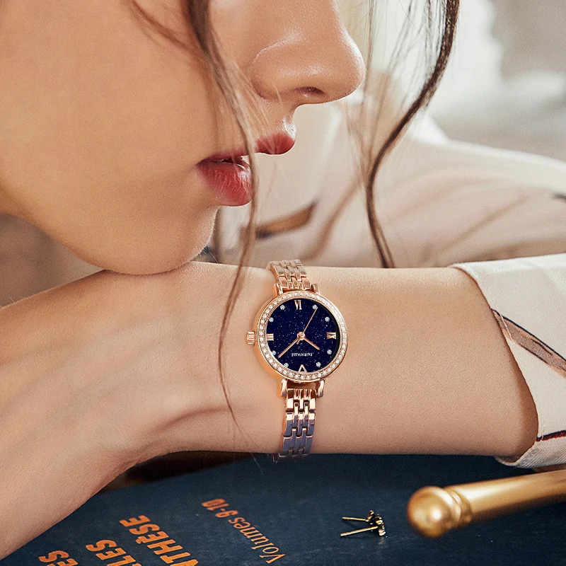 Mark Fairwhale Stainless Steel Women Watch Fashion Quartz Wristwatches Gift Luxury Women's Wristwatch Gold enlarge