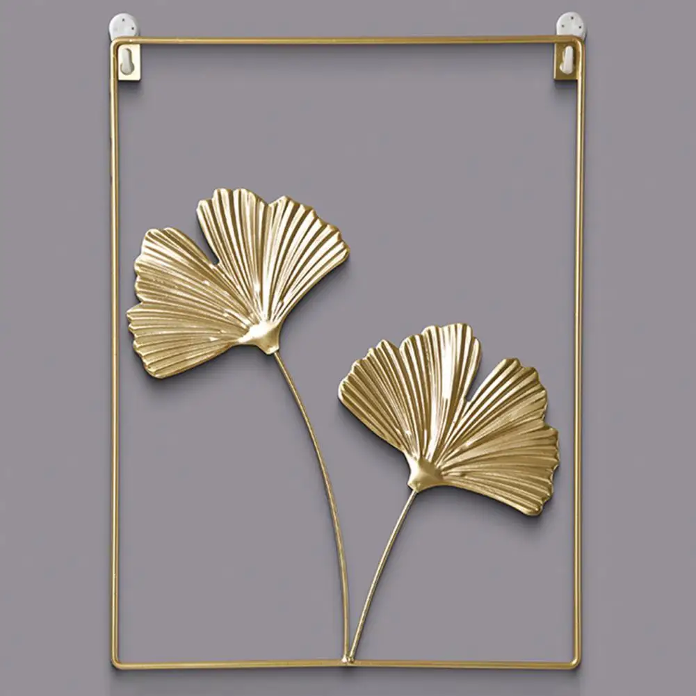 

Wall Hanging Nordic Style Artistic Golden Decorative Ginkgo Ginkgo Leaf Sculpture Home Decoration