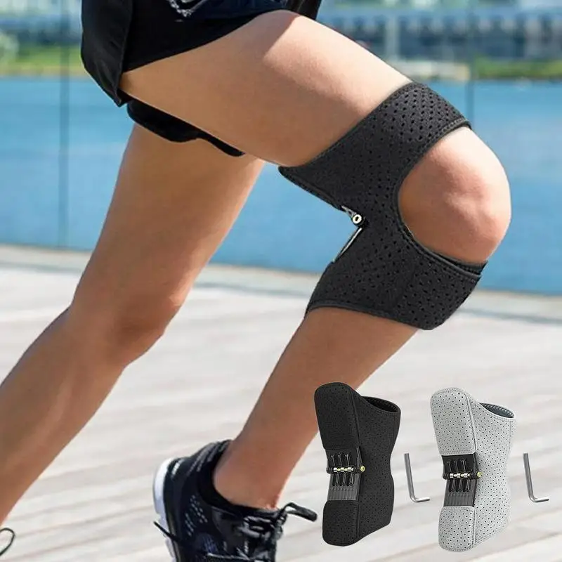 

Power Knees Brace Joint Support Spring Force Power Enhancer Knee Protection Booster Spring Loaded Knee Brace Knee Stabilizer Pad