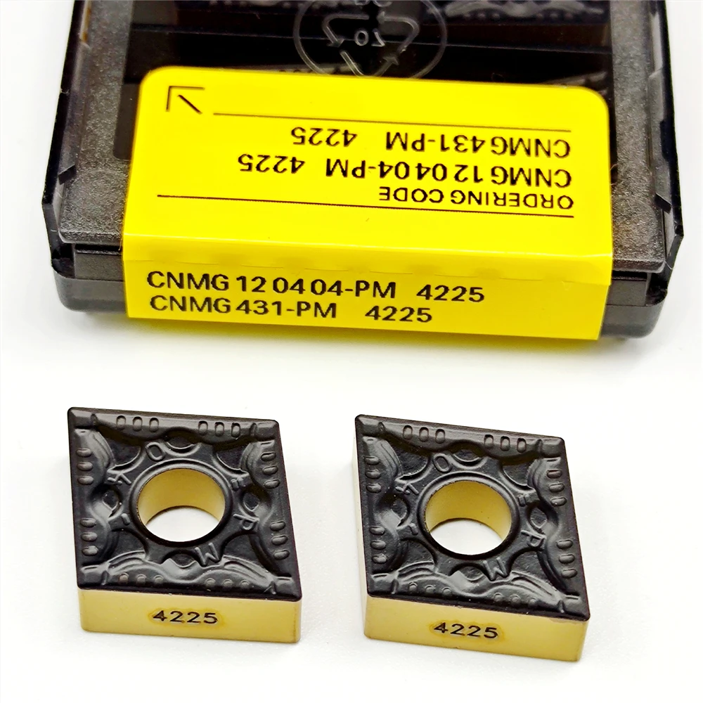 

Высокое качество CNMG 120404 CNMG 120408 CNMG 120412 PM4225 Карбидная вставка для внешних токарных инструментов с ЧПУ CNMG 120404 120408 Токарная вставка
