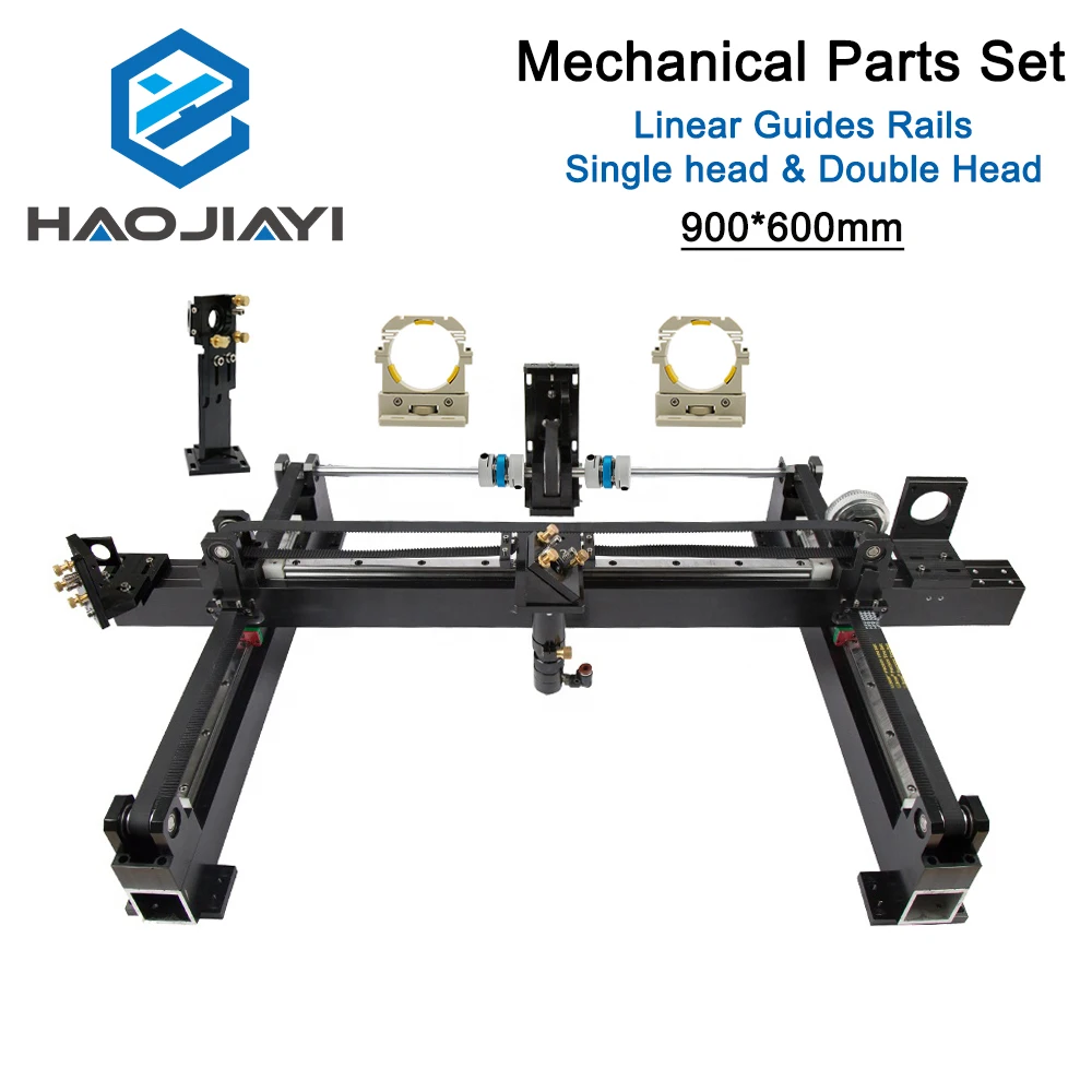 

Mechanical Parts Set 900mm*600mm Single Double Head Laser Kits Spare Parts for DIY CO2 Laser 9060 CO2 Laser Cutting Machine