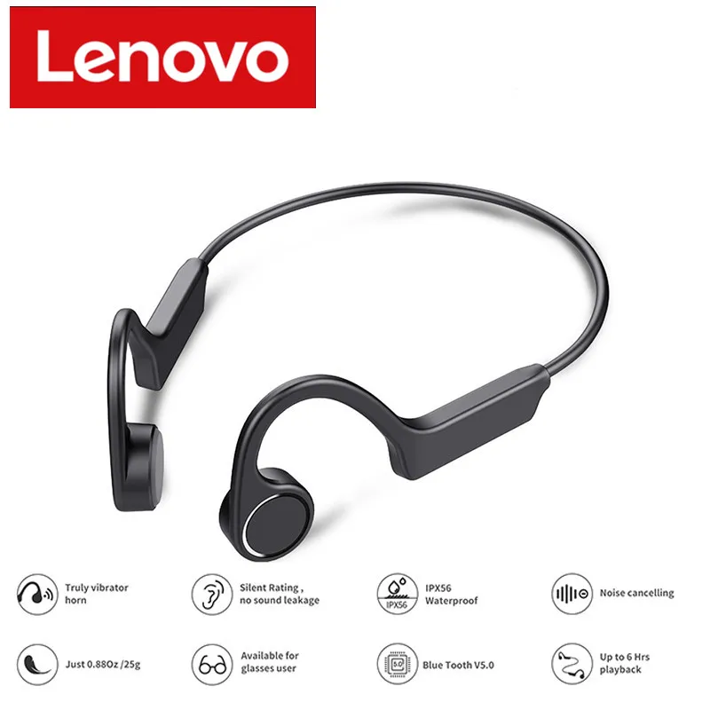 Спортивная Bluetooth-гарнитура Lenovo с открытым ухом TWS наушники костной проводимостью