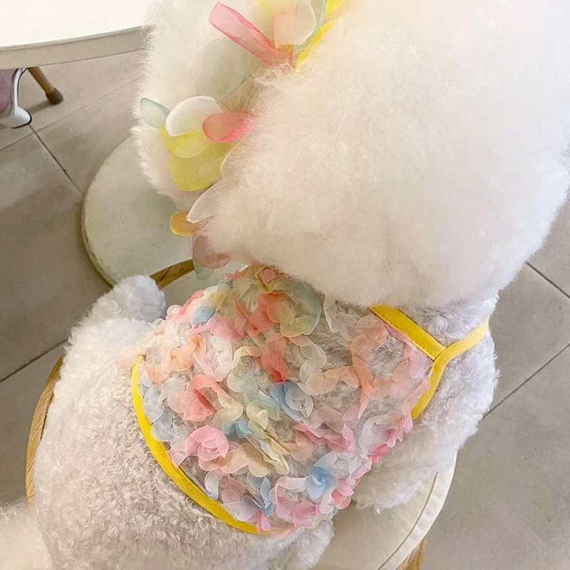 Летняя тонкая одежда для собак плюшевый пуловер домашних питомцев дышащий