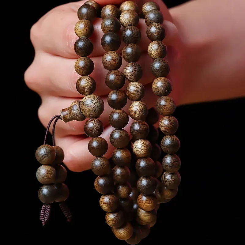 Оптовая продажа вьетнамских синих шахмат Nan agarwood Kyara ecowood Будда бусины четки