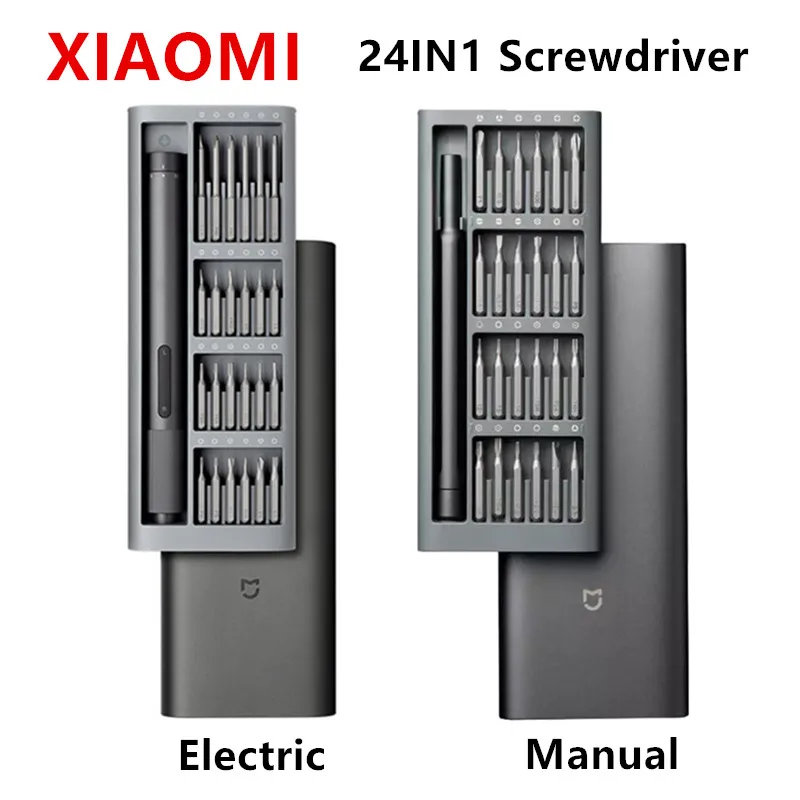 

Xiaomi Original Daily Use Electric And Manual Screwdriver Kit Precision Magnetic Bits Alluminum Box DIY Screw Driver Set Gift