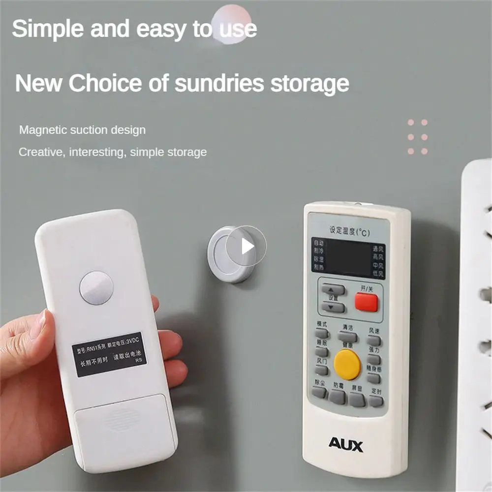 

Storage Rack Hole Select Materials Trend Stylish Design Wall-mounted Remote Control Organizer Magnetic Hook Strong Sticker