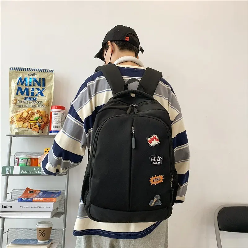 

YILIAN 2022 Girls school backpack Black nylon female anti-theft backpack leisure women travel backpack