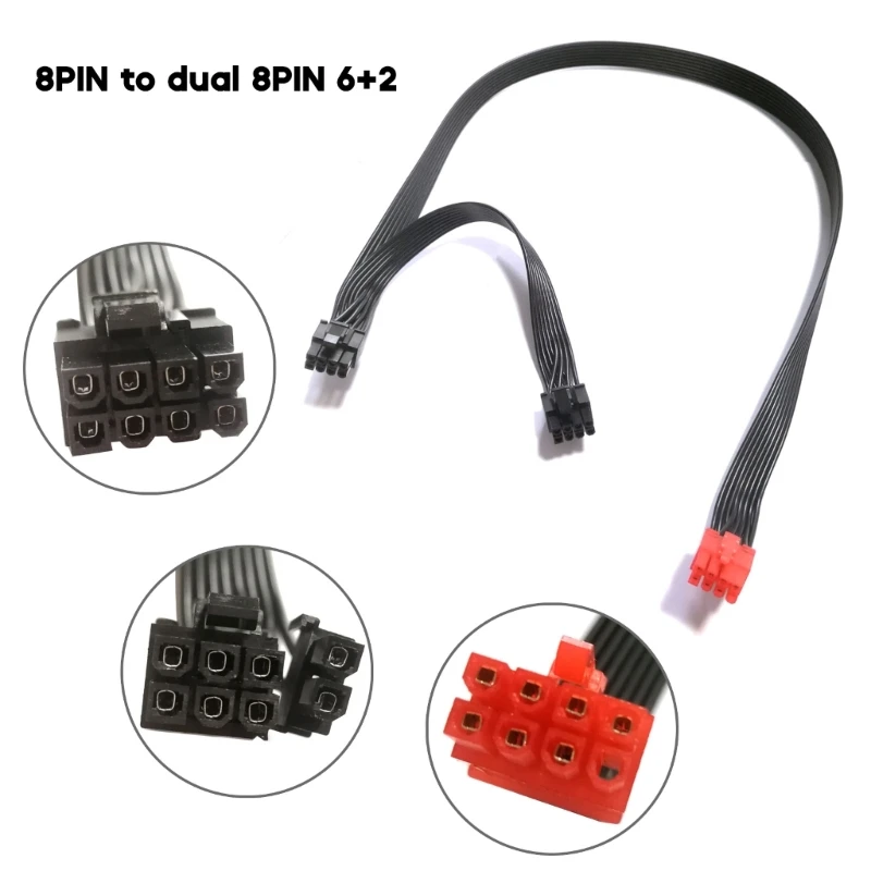 

Computer Video Card Modular PSUs 8PIN to GPU Dual 8Pin 6+2Pin Adapter Cable Drop Shipping